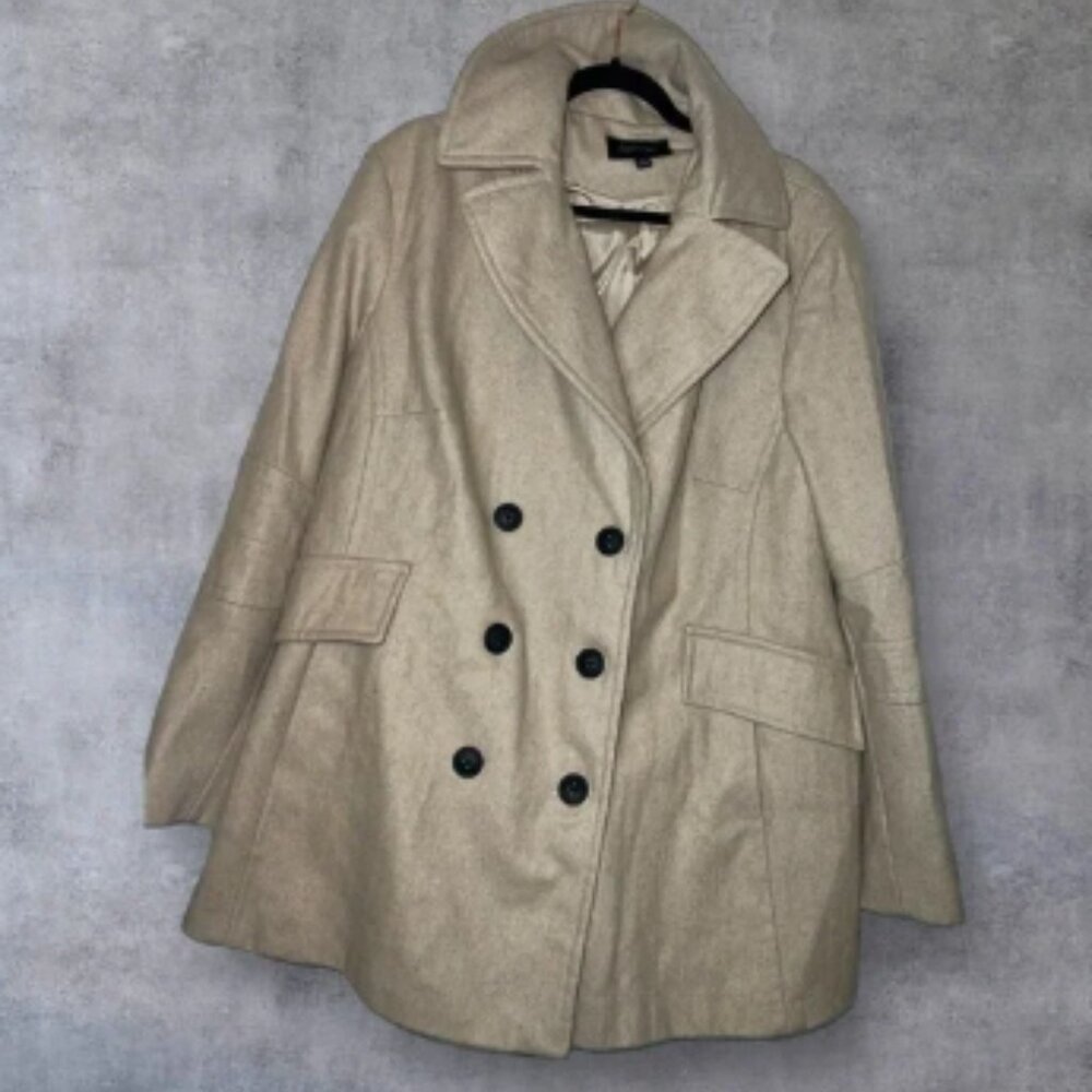 Apt. 9 Tan Double-Breasted Pea Coat